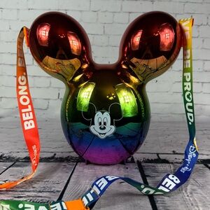 Disney Parks Mickey Mouse Rainbow Balloon Popcorn Bucket Pride New
